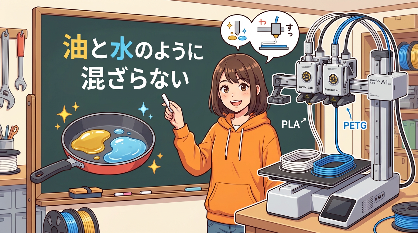 Bambu Lab A1 mini 異素材サポート