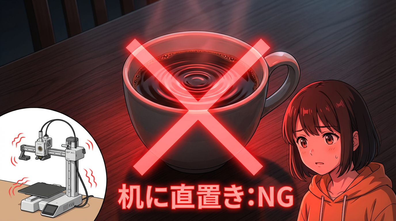 Slide 13: 実験NG（直置き）